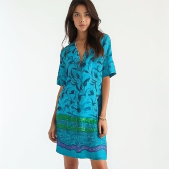 Vintage Dresses & Skirts - ❤️ Vintage Jobilee Floral Long Shirt Dress Size OS